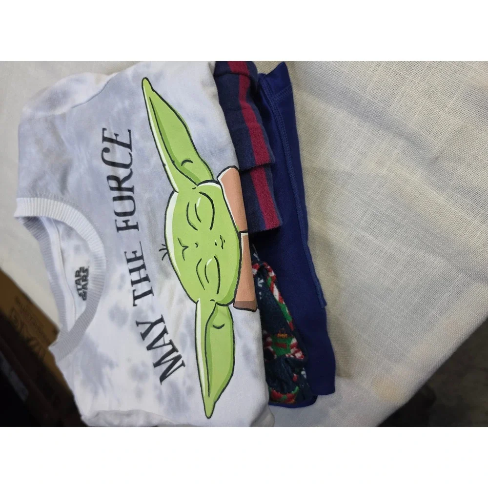 Boys Clothes Lot Size 6 Reebok Hoodie Star Wars Grogu Sweatshirt Pajama Pants